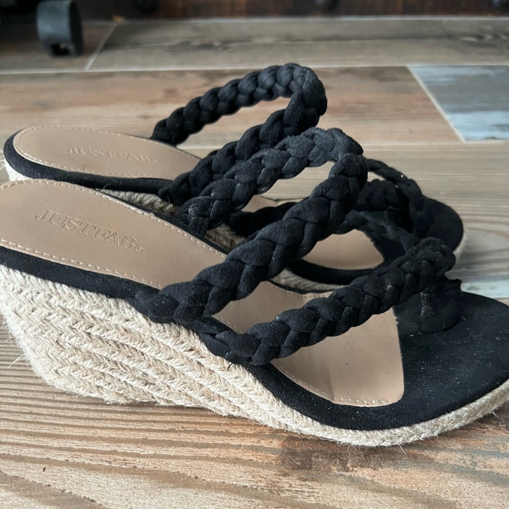 Womens Just Fab Heeled Sandals